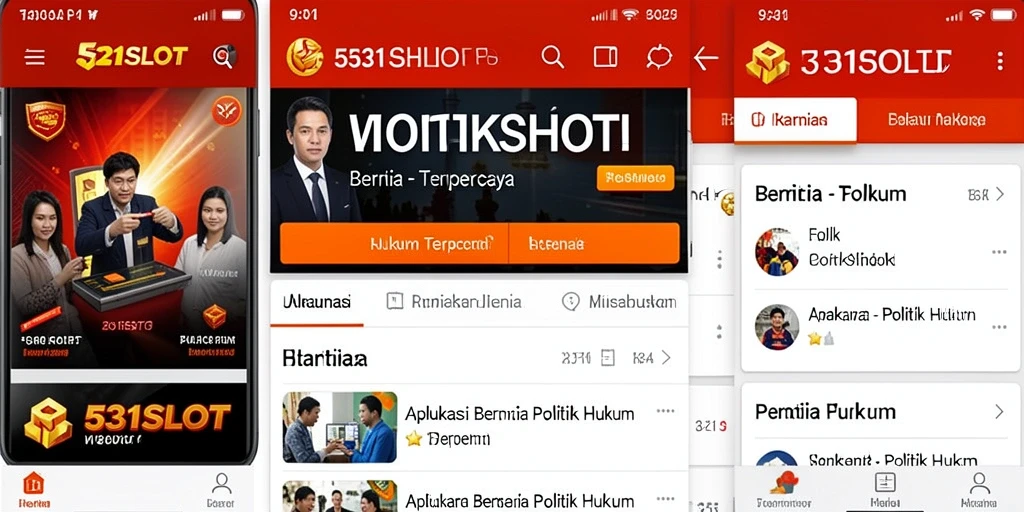 Tampilan antarmuka aplikasi 531SLOT yang modern dan informatif.