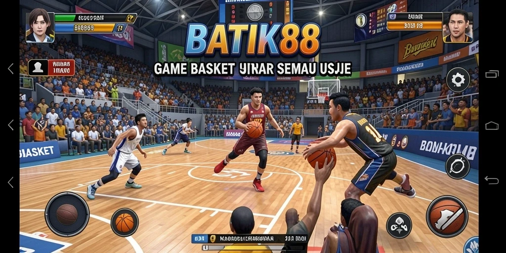 Screenshot utama BATIK88 menampilkan antarmuka permainan basket yang menarik.