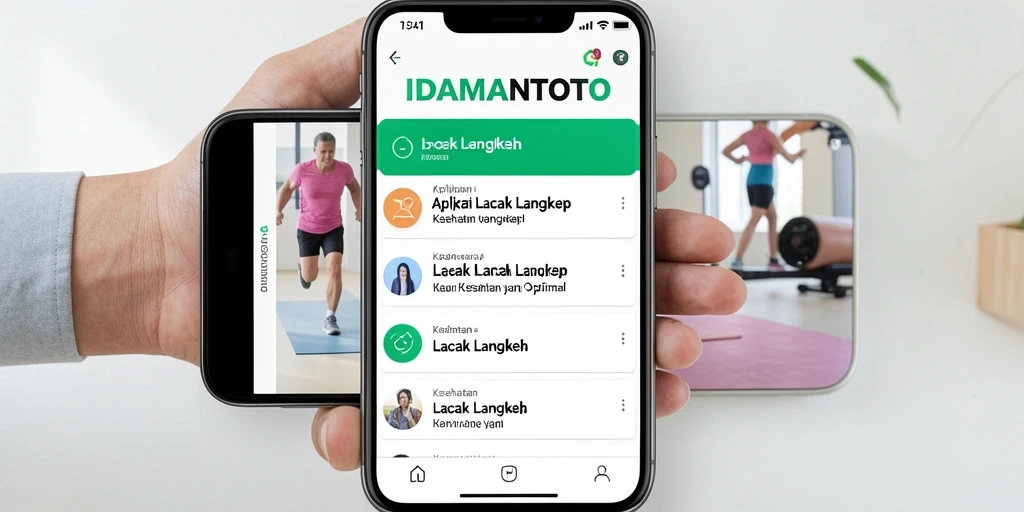 Tampilan antarmuka aplikasi Lacak Langkah IDAMANTOTO yang intuitif.
