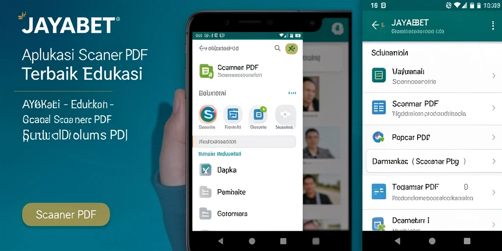 Antarmuka aplikasi JAYABET untuk pemindaian PDF yang intuitif.