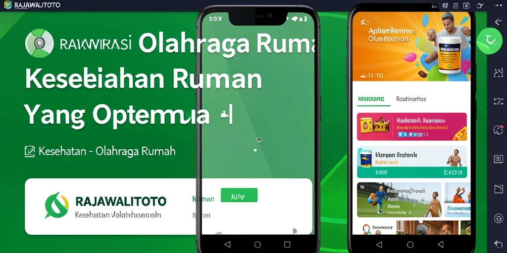 Tampilan antarmuka aplikasi RAJAWALITOTO untuk olahraga rumah yang interaktif.
