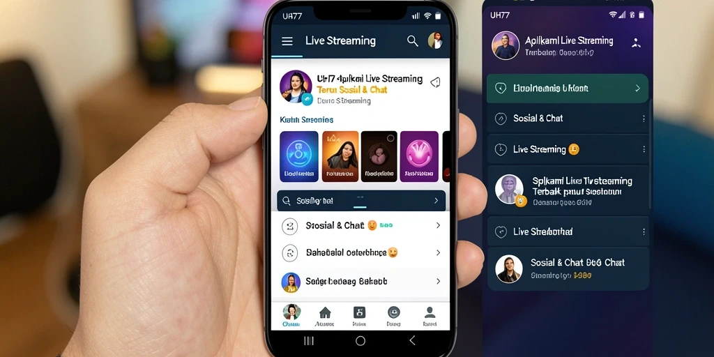 Antarmuka UH77 yang menarik untuk Live Streaming mendebarkan.