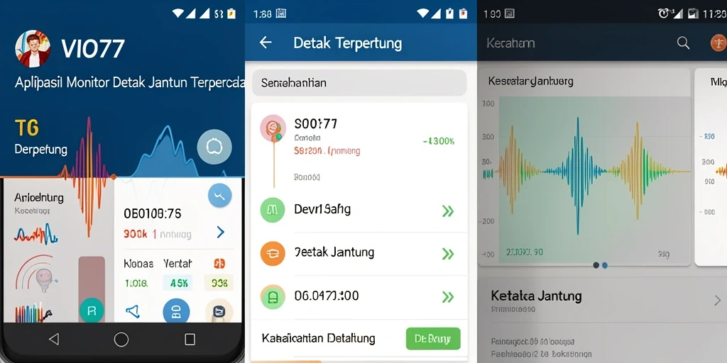Antarmuka VIO77 untuk pemantauan detak jantung pengguna.